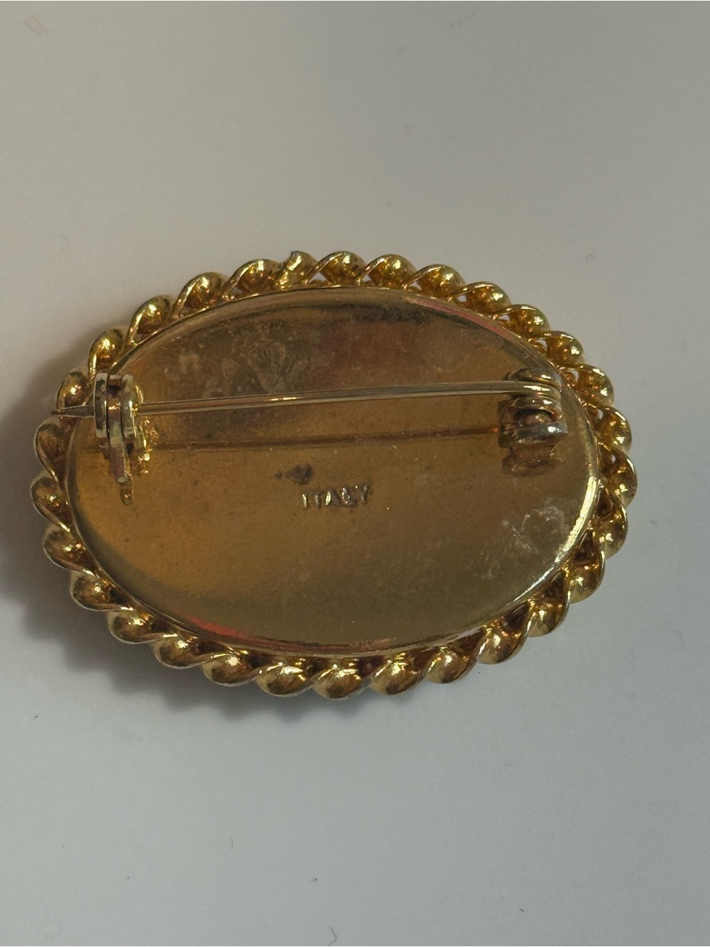 Italian Mosaic brooch pin made in Italy - Picture 3 of 4